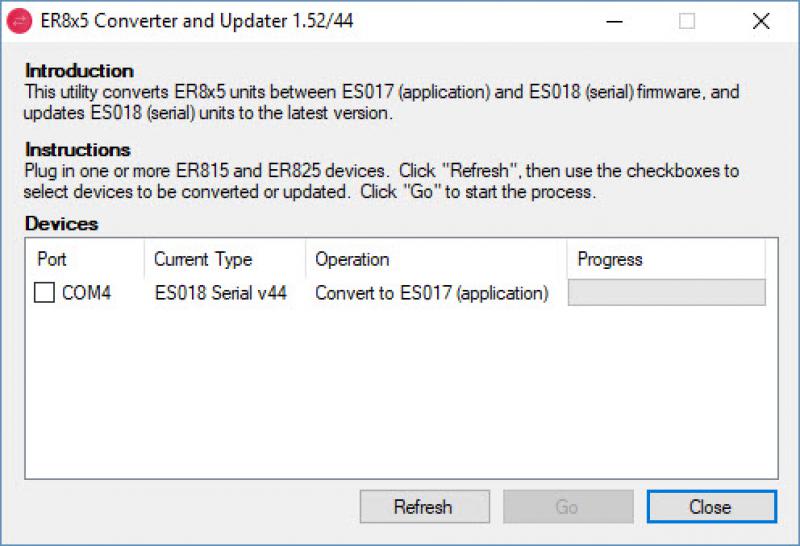 ES790 ER8x5 Converter and Updater Software ES790 ER8x5 Converter and Updater Software