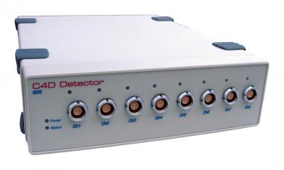 ER825 C4D Multi-Channel Contactless Conductivity Detector to record the conductivity at eight positions on capillary or tubing