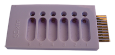 tethaPlate with six chambers a gold electrode with tether and spacer molecules