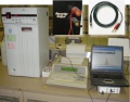 Figure 2. The e-corder is connected to the Dionex DX-100 ion chromatograph using a banana plugs to BNC cable..jpg