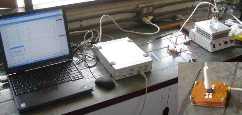 File:Figure 2. The ethanol in the flask is heated by the hotplate. The ethanol vapour travels through the tubing to the Figaro TGS 2620 sensor.jpg