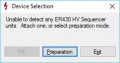 Device Selection, Unable to detect any ER430 HV Sequencer units. (QuadSequencer Software).jpg